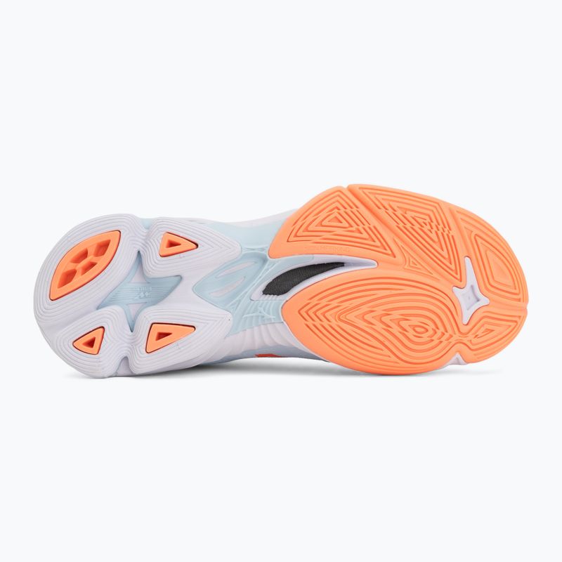 Dámské volejbalové boty Mizuno Wave Lightning Pro blue finch/lava orange/flamingo coral 4