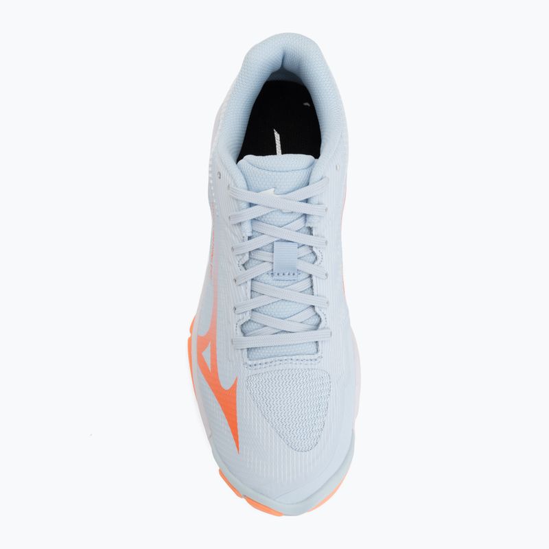 Dámské volejbalové boty Mizuno Wave Lightning Pro blue finch/lava orange/flamingo coral 5