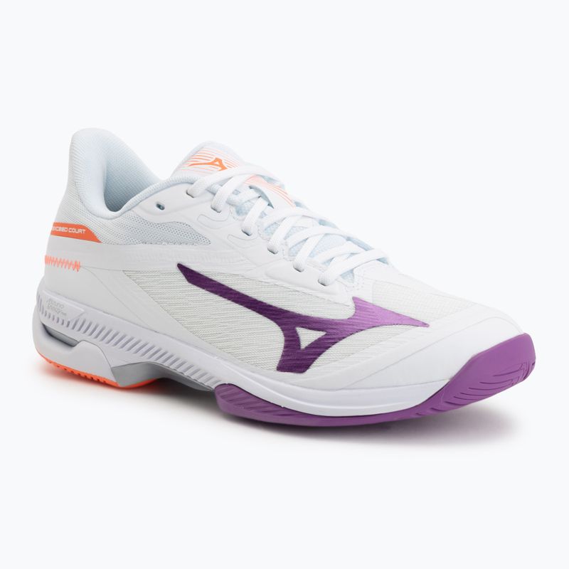 Dámské tenisové boty Mizuno Wave Exceed Court AC white/dahlia/lava orange