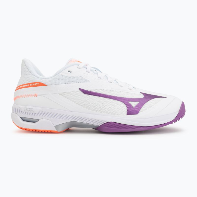 Dámské tenisové boty Mizuno Wave Exceed Court AC white/dahlia/lava orange 2