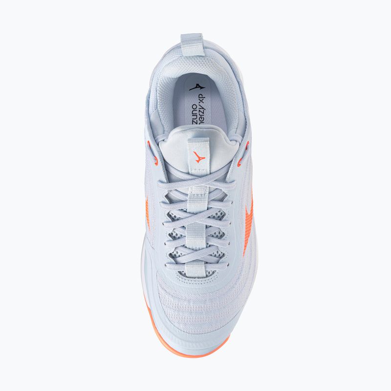 Dámské volejbalové boty Mizuno Wave Luminous Elite blue finch/lava orange/flamingo coral 5