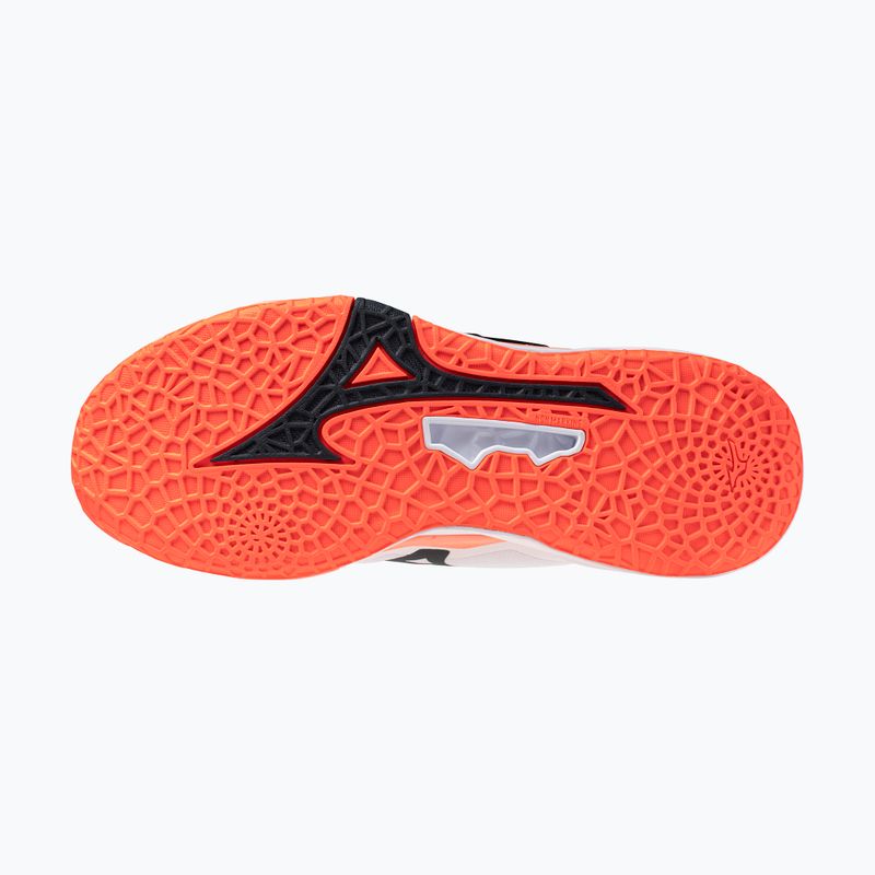 Házenkářské boty Mizuno Wave Stealth Neo 2.1 white/black/flamingo coral 4