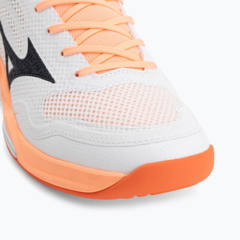 Házenkářské boty Mizuno Wave Stealth Pro white/black/flamingo coral 7