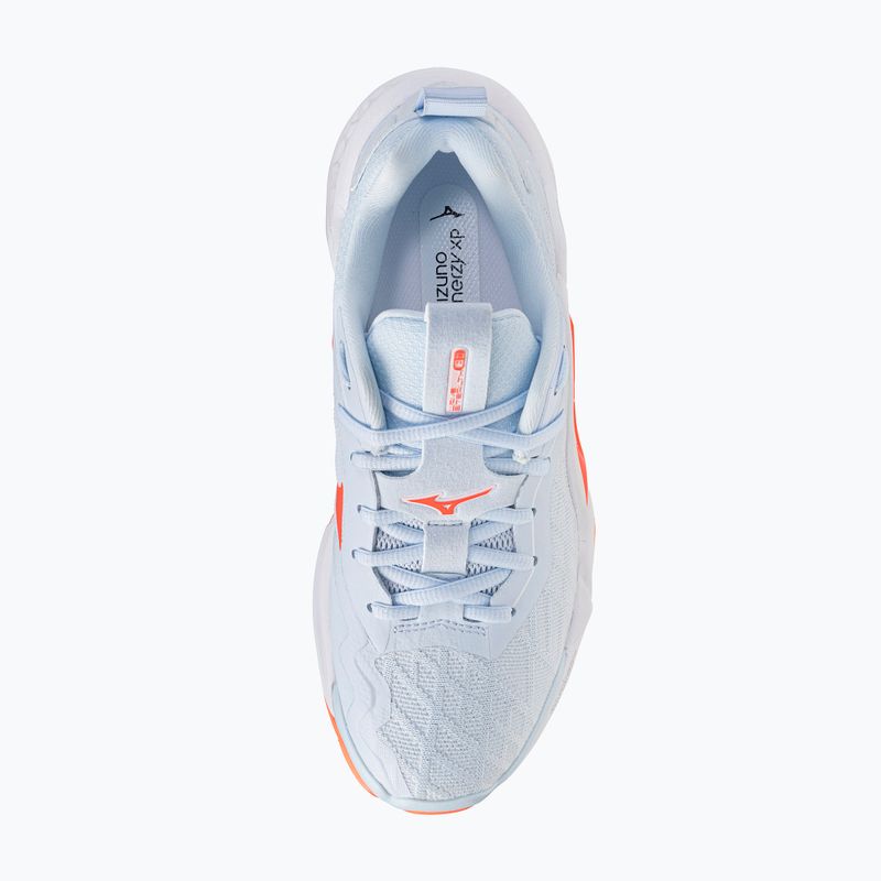 Dámské házenkářské boty Mizuno Wave Stealth Neo 2.1 blue finch/lava orange/white 4