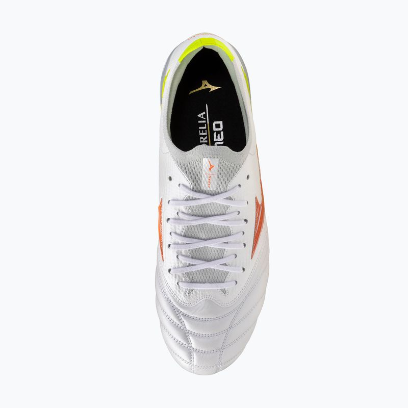 Kopačky Mizuno Morelia Neo V β Japan AG white/lava orange/evening primrose 5
