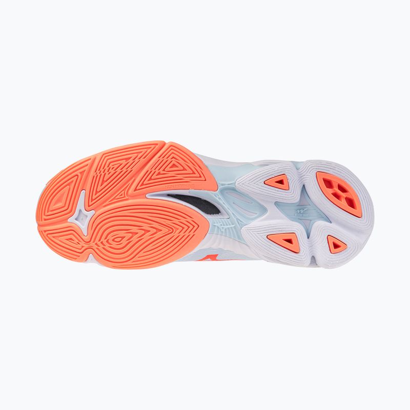 Dámské volejbalové boty Mizuno Wave Lightning Pro blue finch/lava orange/flamingo coral 4