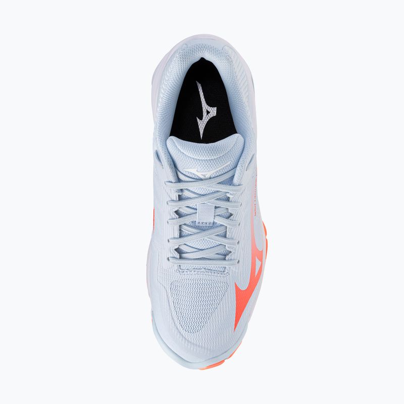 Dámské volejbalové boty Mizuno Wave Lightning Pro blue finch/lava orange/flamingo coral 5
