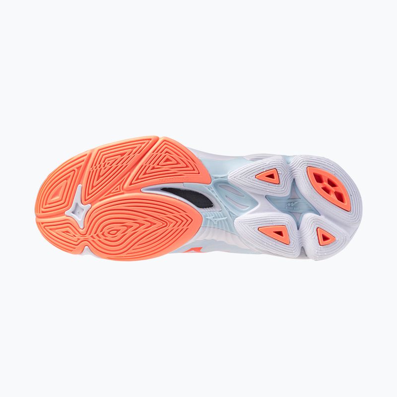 Dámské volejbalové boty Mizuno Wave Lightning Pro Mid blue finch/lava orange/flamingo coral 4