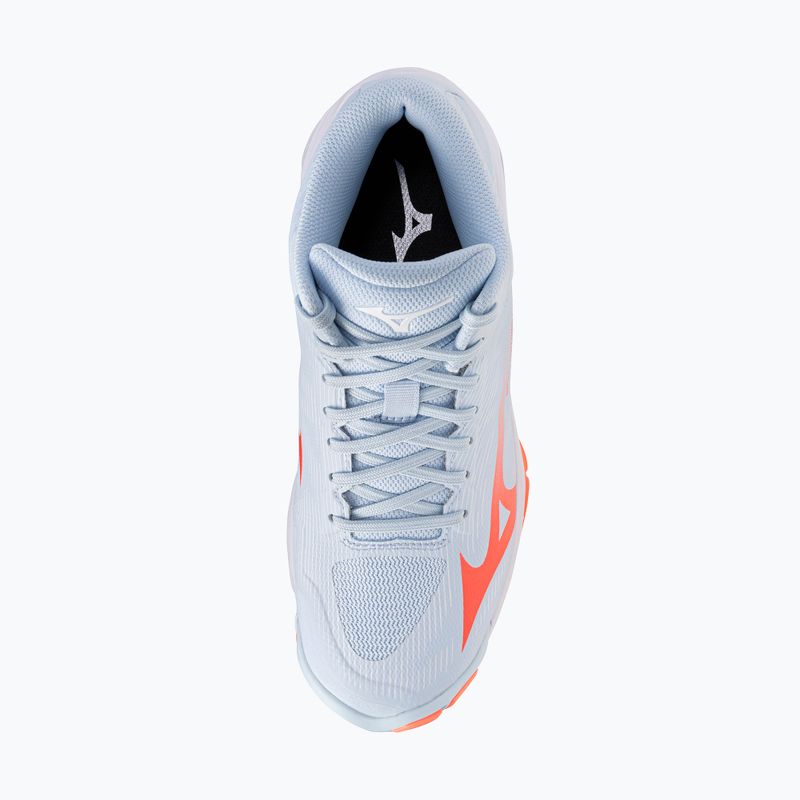 Dámské volejbalové boty Mizuno Wave Lightning Pro Mid blue finch/lava orange/flamingo coral 5