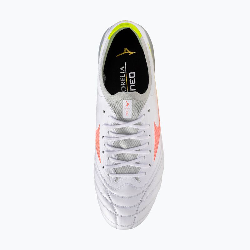Kopačky Mizuno Morelia Neo V β Pro AG white/lava orange/evening primrose 5