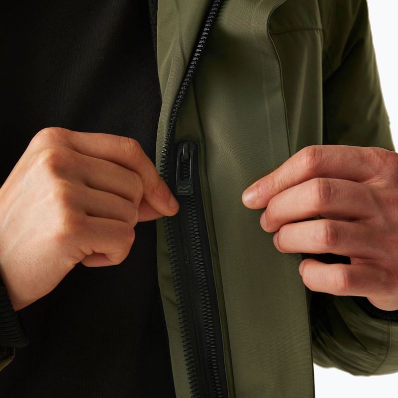 Pánská nepromokavá bunda REGATTA Brown Olive Night/Black 9