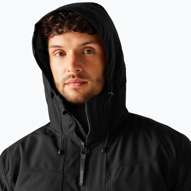 Pánská nepromokavá bunda Regatta Balaton black/pumpkin spice 4