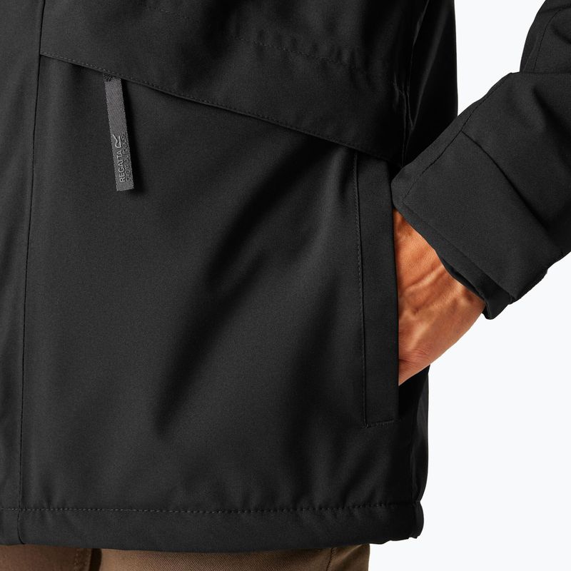 Pánská nepromokavá bunda Regatta Balaton black/pumpkin spice 7