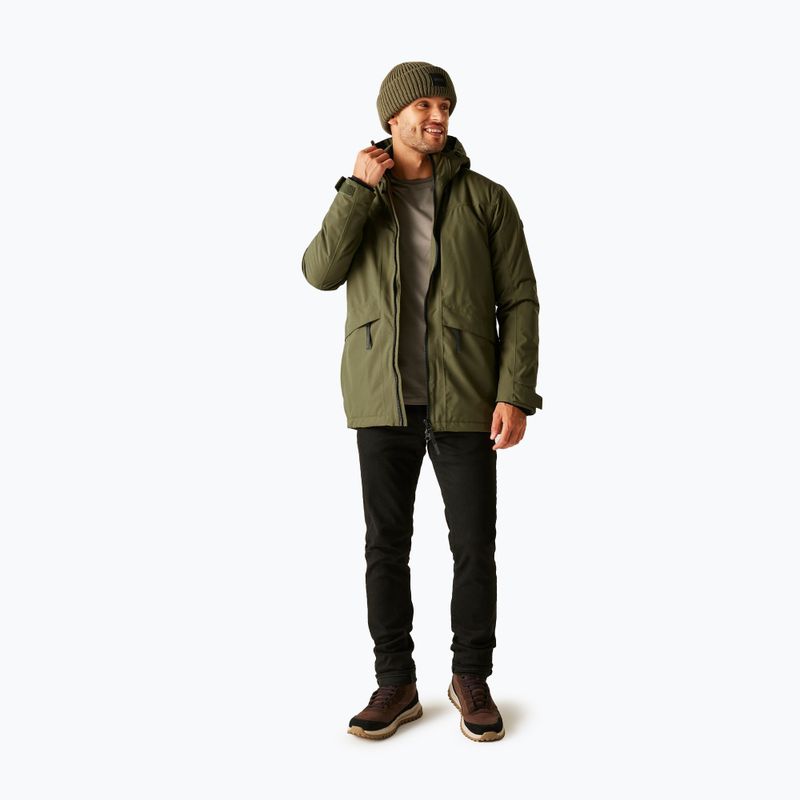 Pánská nepromokavá bunda Regatta Balaton olive night/black 2