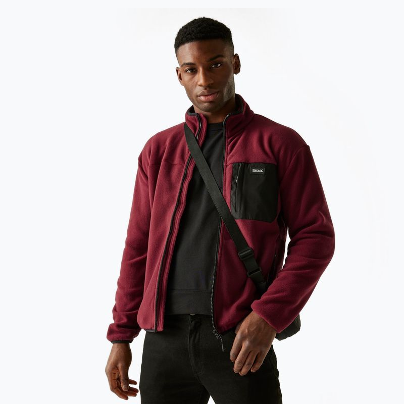 Pánská fleecová mikina REGATTA Frankie Full Zip dark maroon 4