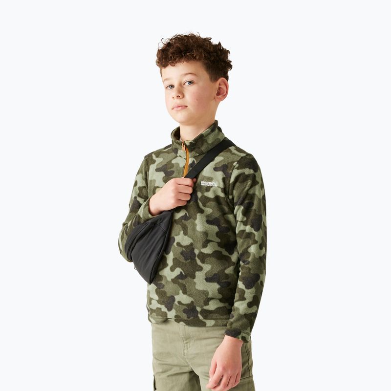 Dětská fleecová mikina REGATTA Hot Shot II olive/night camo print