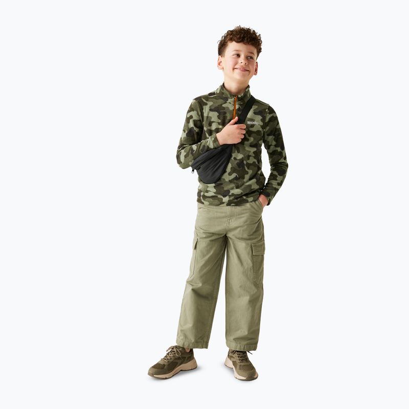 Dětská fleecová mikina REGATTA Hot Shot II olive/night camo print 2