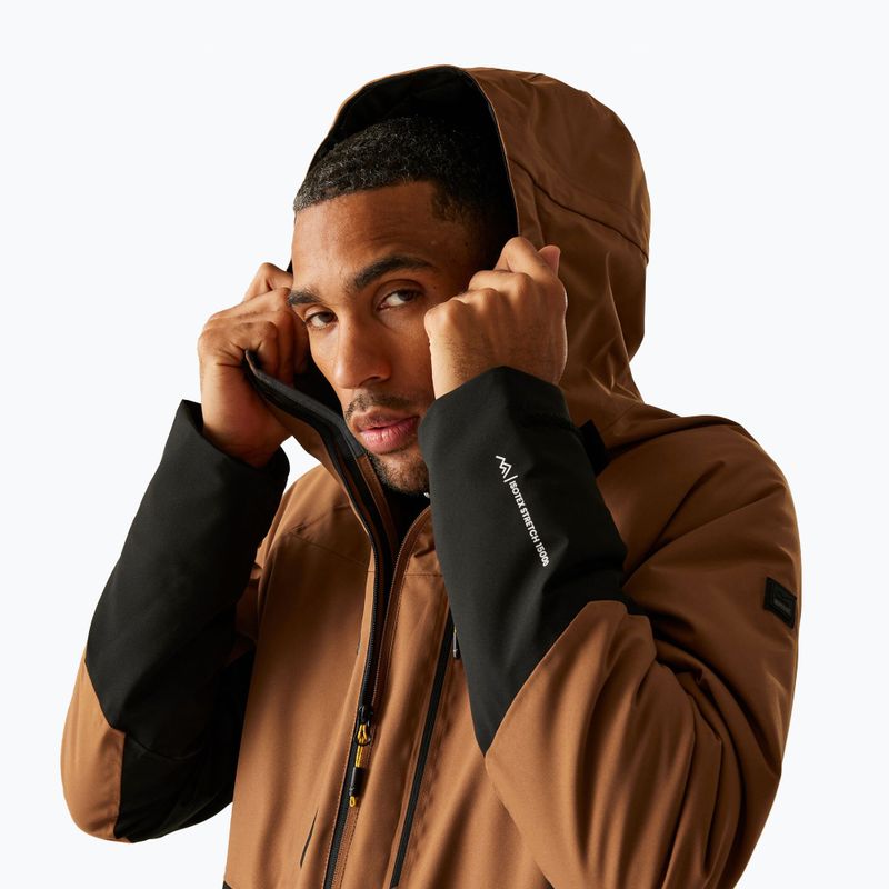 Pánská nepromokavá bunda REGATTA Highton Stretch Padded nut brown/black 4