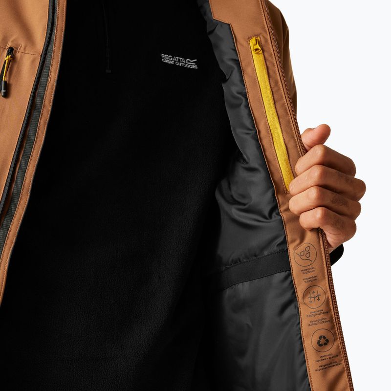 Pánská nepromokavá bunda REGATTA Highton Stretch Padded nut brown/black 8
