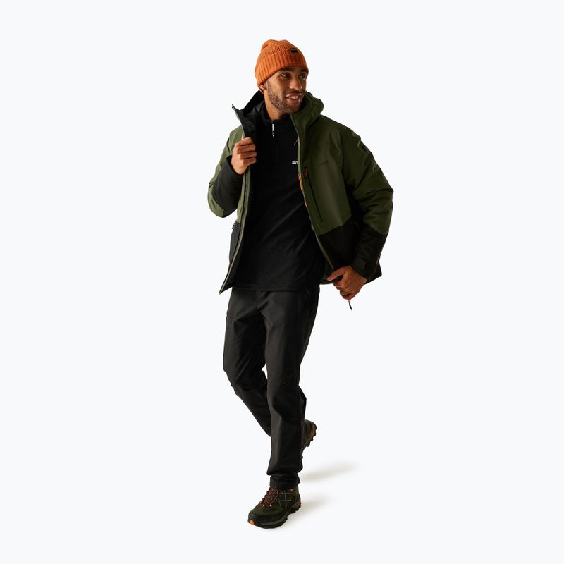 Pánská nepromokavá bunda REGATTA Highton Stretch Padded olive night/black 2