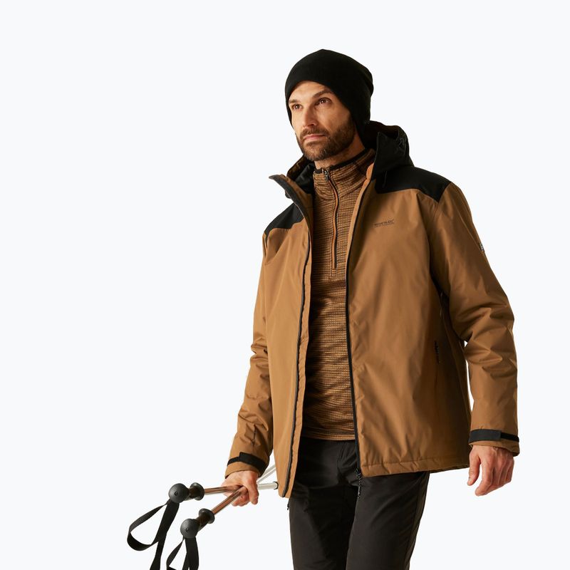Pánská nepromokavá bunda REGATTA Thornridge nut brown/black 4