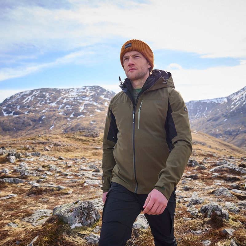 Pánská softshellová bunda REGATTA Birchdale II olive night/black 13