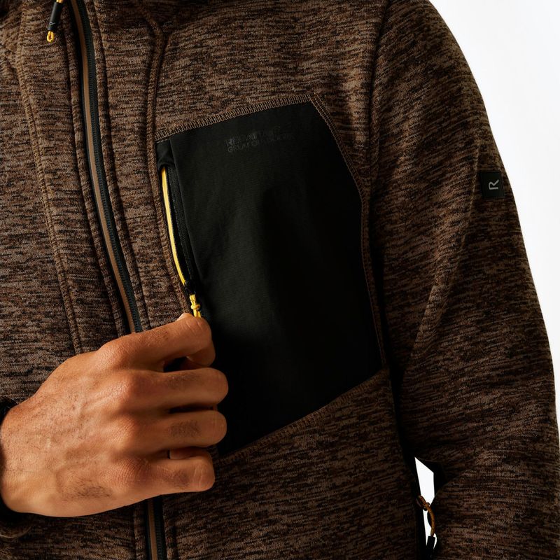 Pánská mikina REGATTA Alven nut brown marl/black 5