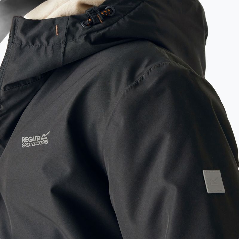 Dětská větrovka REGATTA Hillain Warm black/pumpkin spice/ash 7