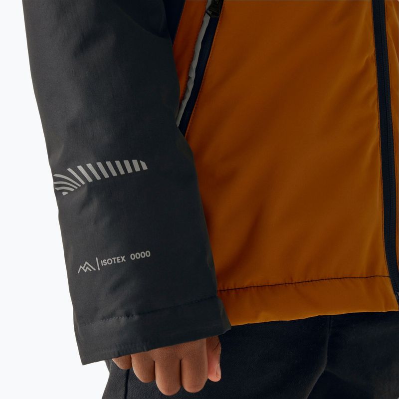 Dětská větrovka REGATTA Hillain Warm black/pumpkin spice/ash 8