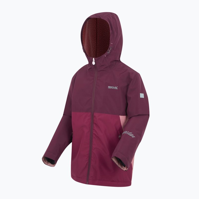 Dětská větrovka REGATTA Hillain Warm fig/dark pimento/dusty rose 9
