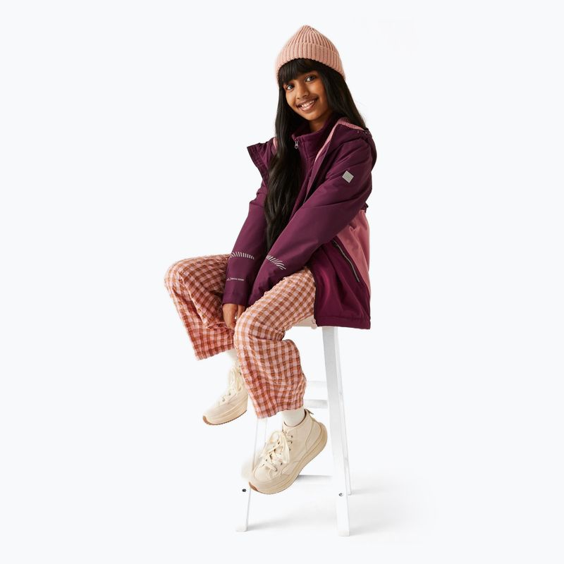 Dětská větrovka REGATTA Hillain Warm fig/dark pimento/dusty rose 10