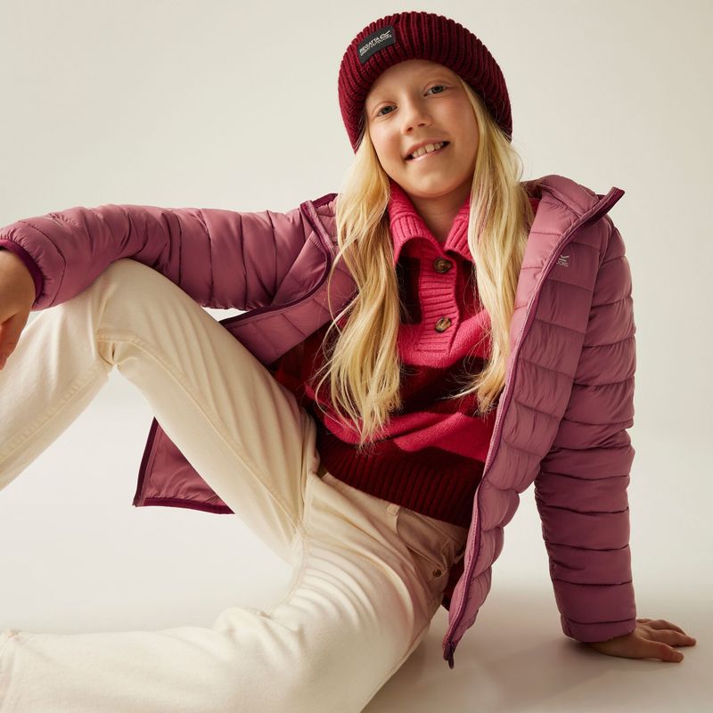 Dětská bunda REGATTA Hooded Marizion dusty rose/dark pimiento 9