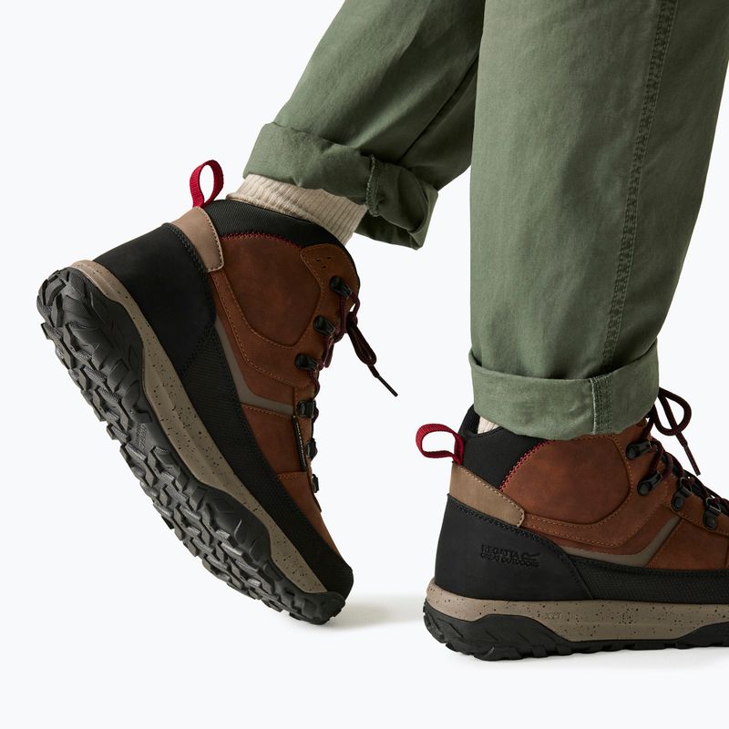 Pánské turistické boty REGATTA Renford brown/rio red 7