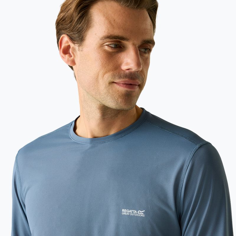 Pánské trekové tričko Longsleeve REGATTA Mindoi Anti Insect china blue 4