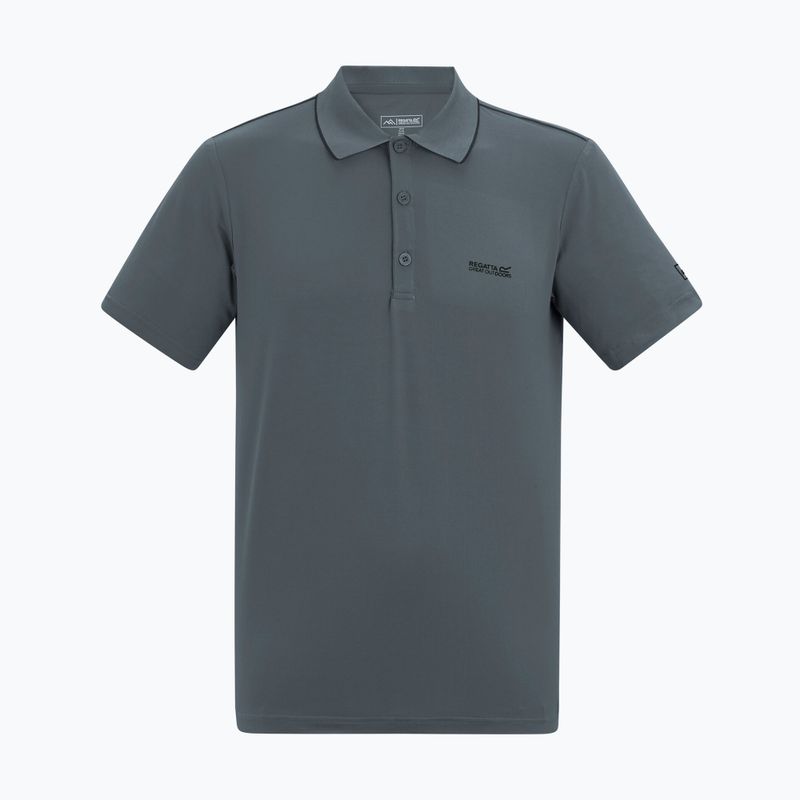 Pánské trekové tričko REGATTA Polo Maverikstretch dark storm 5