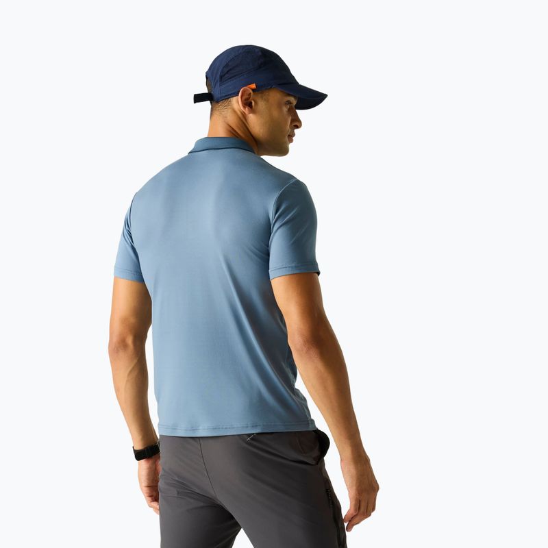Pánské trekové tričko REGATTA Polo Maverikstretch china blue 3