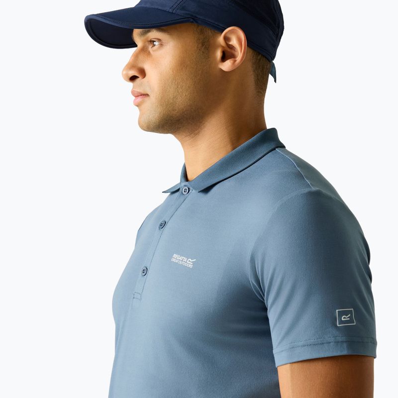 Pánské trekové tričko REGATTA Polo Maverikstretch china blue 4