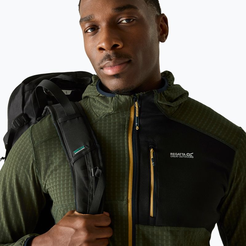 Pánská fleecová mikina REGATTA Alven dark khaki/black 4
