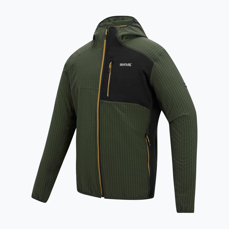 Pánská fleecová mikina REGATTA Alven dark khaki/black 7