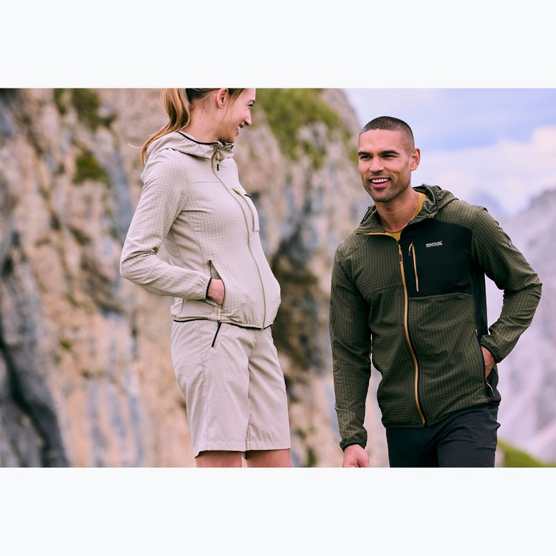 Pánská fleecová mikina REGATTA Alven dark khaki/black 9