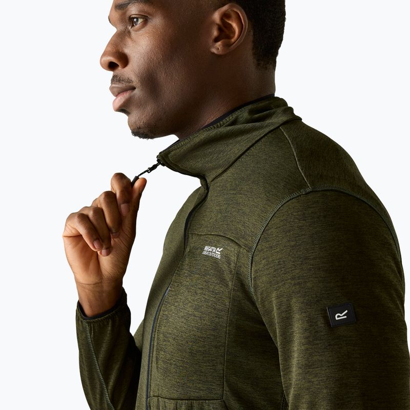 Pánská trekingová mikina REGATTA Hillden Midlayer dark khaki 4