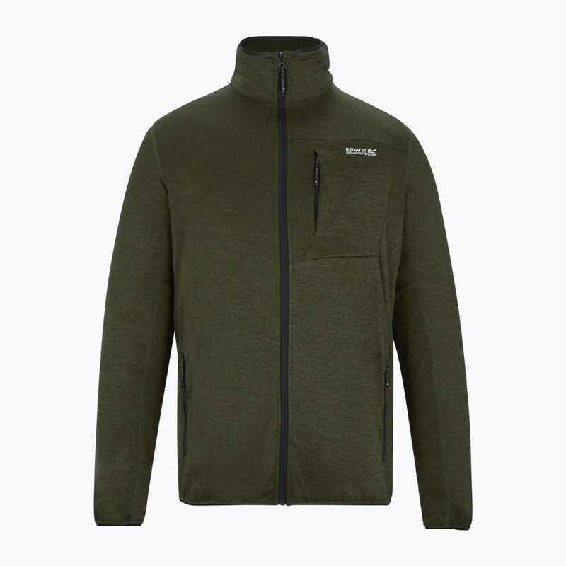 Pánská trekingová mikina REGATTA Hillden Midlayer dark khaki 5