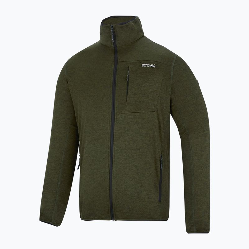 Pánská trekingová mikina REGATTA Hillden Midlayer dark khaki 7