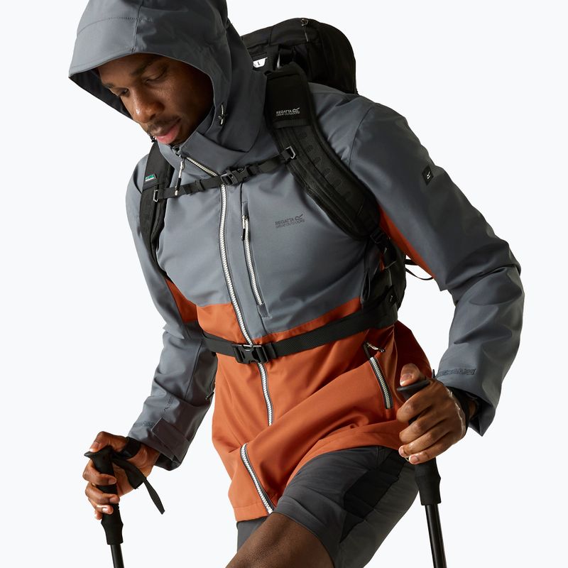 Pánská nepromokavá bunda REGATTA Waterproof Shell Bosfield brick/dark storm 5