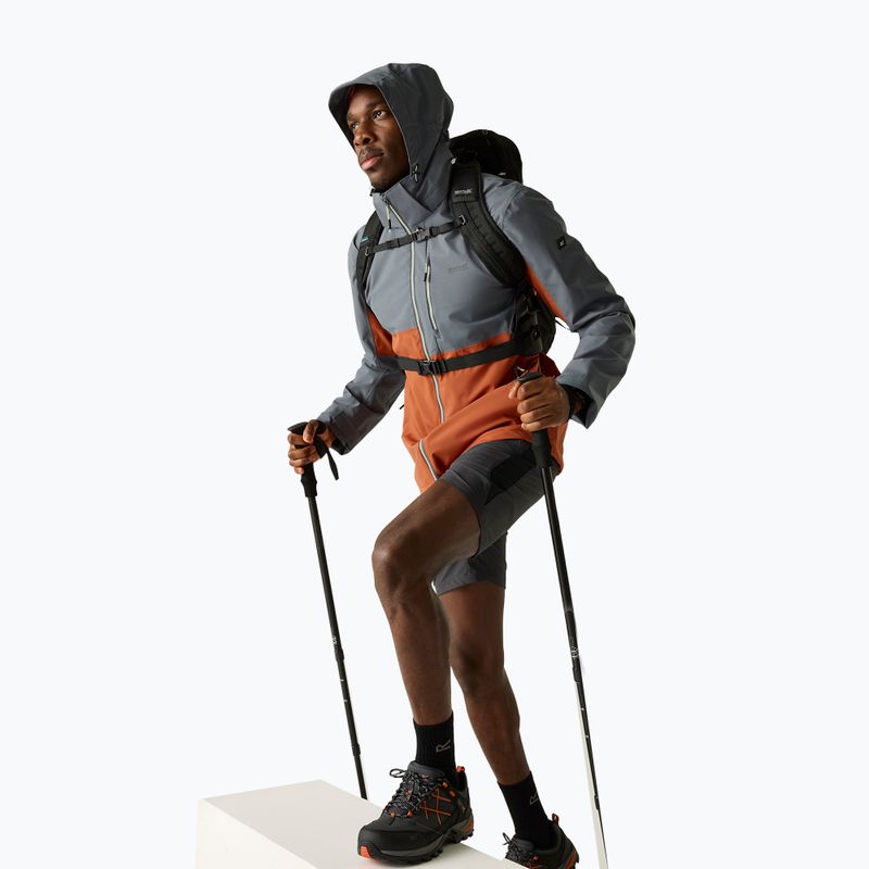 Pánská nepromokavá bunda REGATTA Waterproof Shell Bosfield brick/dark storm 6