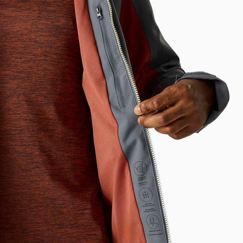 Pánská nepromokavá bunda REGATTA Waterproof Shell Bosfield brick/dark storm 9