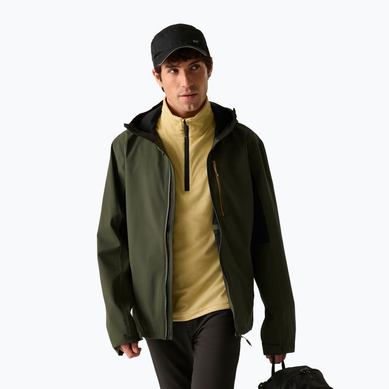 Pánská nepromokavá bunda REGATTA Birchdale II dark khaki/black 5