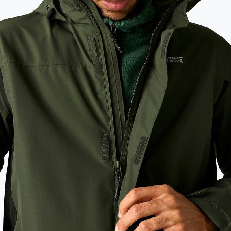 Pánská softshellová bunda REGATTA Matt II dark khaki/black 7