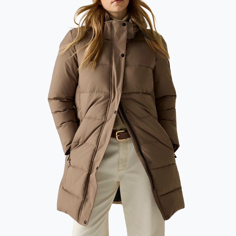 Dámský zateplený kabát REGATTA Eryn mocha/black 6