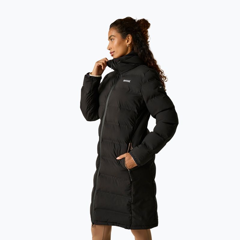 Dámský zateplený kabát REGATTA Altoro Thermal Long black/mocha 6